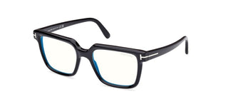 Tom Ford FT5889-B BLUE BLOCK men Black Squared Eyeglasses