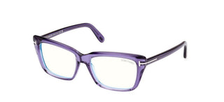 Tom Ford FT5894-BLUE BLOCK women Violet Geometric Eyeglasses