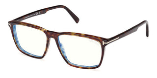 Tom Ford FT5959-B men Havana Squared Eyeglasses