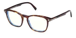 Tom Ford FT5960-B men Havana Squared Eyeglasses