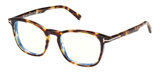 Tom Ford FT5960-B men Havana Squared Eyeglasses