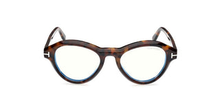 Tom Ford FT5962-B men Havana Geometric Eyeglasses