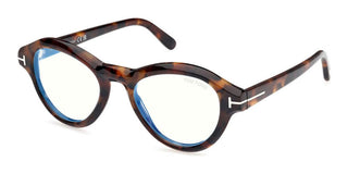 Tom Ford FT5962-B men Havana Geometric Eyeglasses