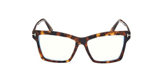 Tom Ford FT5964-B women Havana Squared Eyeglasses