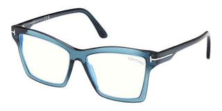 Tom Ford FT5964-B women Blue Squared Eyeglasses