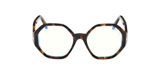 Tom Ford FT5967-B women Havana Round Eyeglasses