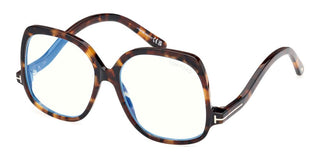 Tom Ford FT5968-B women Havana Oversize Eyeglasses