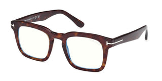 Tom Ford FT6025-B unisex Havana Squared Eyeglasses