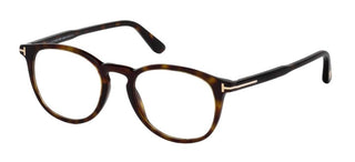 Tom Ford FT 5401 unisex Havana Geometric Eyeglasses