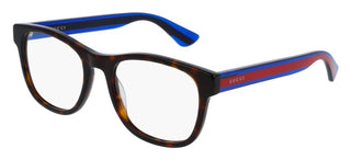 Gucci GG0004ON men Havana Squared Eyeglasses