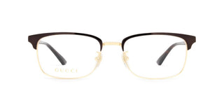 Gucci GG0131O men Havana Rectangle Eyeglasses