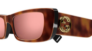 Gucci GG0516S women Havana Rectangle Sunglasses