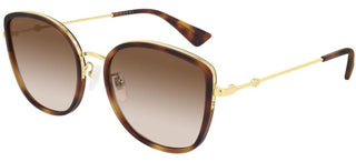 Gucci GG0606SK women Havana Butterfly Sunglasses