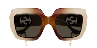 Gucci GG1022S women Brown Geometric Sunglasses