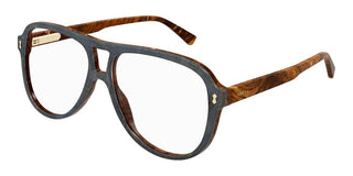 Gucci GG1044O men Brown Pilot Eyeglasses