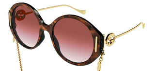 Gucci GG1202S women Havana Round Sunglasses