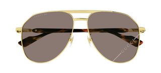 Gucci GG1220S men Gold Pilot Sunglasses