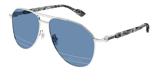 Gucci GG1220S men Silver Pilot Sunglasses