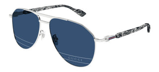 Gucci GG1220S men Silver Pilot Sunglasses