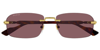 Gucci GG1221S men Gold Geometric Sunglasses