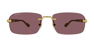 Gucci GG1221S men Gold Geometric Sunglasses