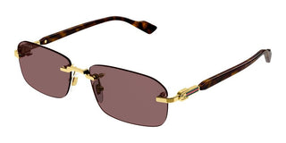 Gucci GG1221S men Gold Geometric Sunglasses