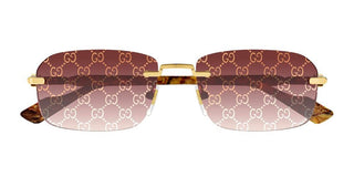 Gucci GG1221S men Gold Geometric Sunglasses