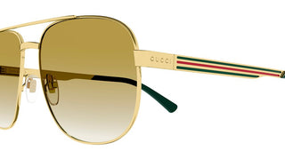 Gucci GG1223S men Gold Geometric Sunglasses