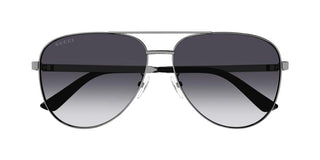 Gucci GG1233SA men Ruthenium Pilot Sunglasses