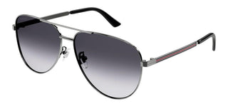 Gucci GG1233SA men Ruthenium Pilot Sunglasses