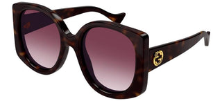 Gucci GG1257SA women Havana Oversize Sunglasses