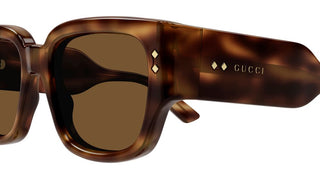 Gucci GG1261S men Havana Squared Sunglasses