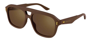 Gucci GG1263S men Brown Pilot Sunglasses