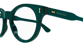 Gucci GG1266O men Green Round Eyeglasses