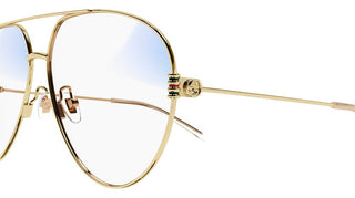 Gucci GG1280S women Gold Pilot Sunglasses