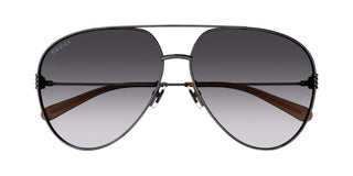 Gucci GG1280S women Ruthenium Pilot Sunglasses