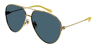 Gucci GG1280S women Gold Pilot Sunglasses