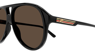 Gucci GG1286S men Black Pilot Sunglasses