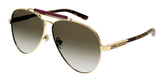 Gucci GG1287S men Gold Pilot Sunglasses