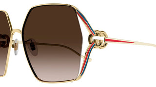 Gucci GG1322SA women Gold Squared Sunglasses