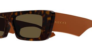 Gucci GG1331S men Havana Squared Sunglasses