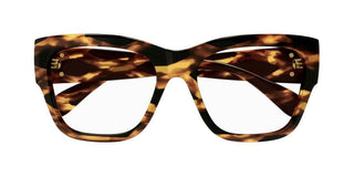 Gucci GG1410O women Havana Squared Eyeglasses