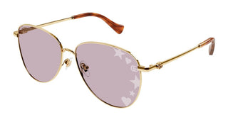 Gucci GG1419S women Gold Pilot Sunglasses