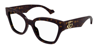 Gucci GG1424O women Havana Squared Eyeglasses