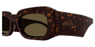 Gucci GG1426S men Havana Squared Sunglasses