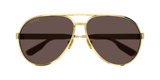 Gucci GG1513S men Gold Pilot Sunglasses