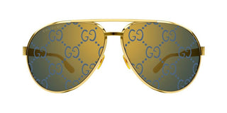 Gucci GG1513S men Gold Pilot Sunglasses