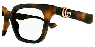 Gucci GG1536O women Havana Squared Eyeglasses