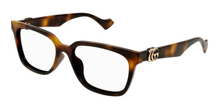 Gucci GG1537OK women Havana Squared Eyeglasses