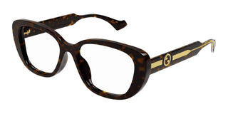 Gucci Gg1559ok Women Havana Squared Eyeglasses